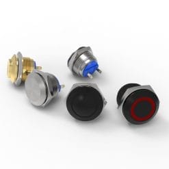 16mm modders switch led gold stainless steel black