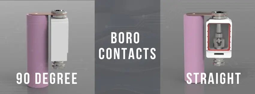 Straight vs 90 degree boro contacts