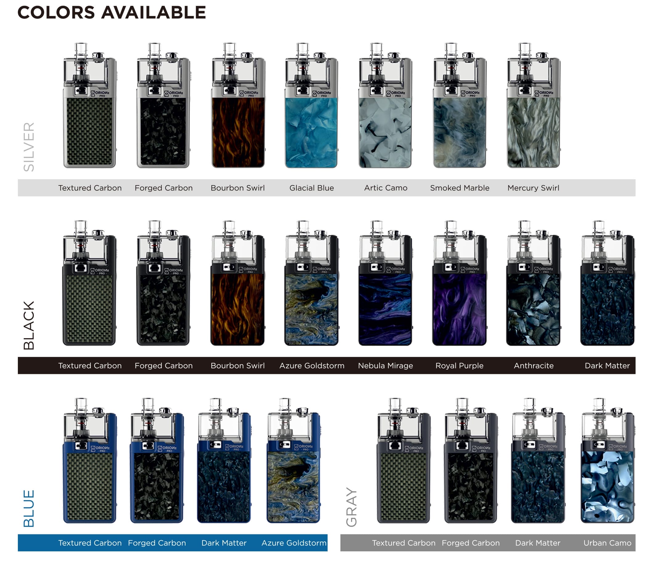 Orion II Pro Colours